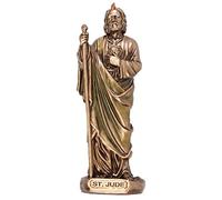celebrationgiftsforall St Jude The Apostle Catholic Christian Religious Hand Painted Bronze Coloured Collectable Figurine Ornament with I Said a Prayer For You Keepsake Wallet Card