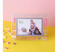 Celebrations 6" x 4" Cheerful Glass Photo Frame - Great Granddaughter