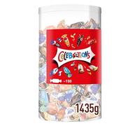 Celebrations Milk Chocolate Gift Box of Mini Chocolates & Biscuit Bars Tube (Maltesers, Galaxy, Snickers & More) 1435g