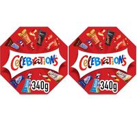 Celebrations Chocolate Centerpiece 340g - Assorted Mini Chocolate Bars & Biscuits Selection Box, Milk Chocolate Sweets Variety Pack, Chocolate Snacks, Sharing Box, Hamper Filler, Teacher's Gifts