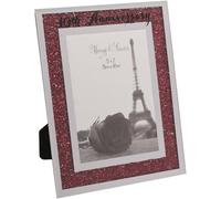 Celebrations Crystal Border 7x5 Photo Frame - 40th Anniversary - Red