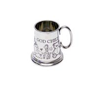 Celebrations God Child Silver Plated Pewter Mug 7.5cm x 9cm x 7.5cm