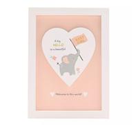 Celebrations Hello Baby Heart Baby Girl Framed Plaque