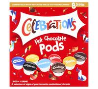 CelEBraTioNS Hot chocolate Pods *compatible with Nescafe Gusto Machines* - A selection of eight of your favourite candy brands - CelEBraTioNs Hot Chocolate Selection