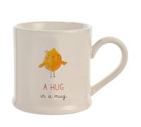 Celebrations - Love Life - 'A Hug in A Mug' Chicken/Chick Embossed Ceramic Mug - Kitchen Gifting and Homeware for Tea, Coffee & Hot Drinks - 330ml / 11.15oz.