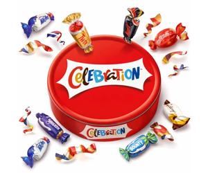 Celebrations Milk Chocolate & Biscuit Bars Sharing Tub 500g Maltesers, Snickers, Mars, Milkyway, Bounty, Galaxy Variety of Mini Bars Suitable for All Occasions Iconic Variety in One Tub