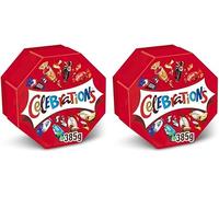 Celebrations Milk Chocolate Gift Box of Mini Chocolates & Biscuit Bars Centerpiece (Maltesers, Galaxy, Snickers & More), 385g (Pack of 2)