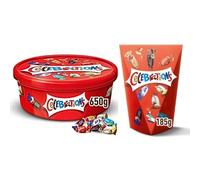 Celebrations Sharing Tub and Carton with Milk Chocolate and Biscuit Bars (550g + 185g)