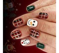 Celebratory Scintillate Fraudulent Hoofs with Snowflake Deer Patterns Easy Application Recyclable Persist for Women Holiday Incidents Christmas Persist