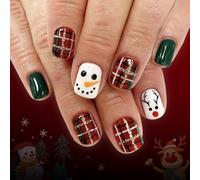 Celebratory Scintillate Persist Hoofs Winter Snowfigure Deer Checkered Designs Easy Application Artificial for Holiday Festivities Not Deadly Holiday Persist