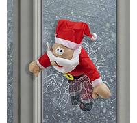 Celebright Animated Crashing Santa Christmas Decoration - Sound Activated Kicking Legs | Father Christmas Looks Like He’s Crashed Through Your Window | Funny Festive Novelty Xmas Décor Gift