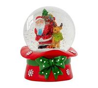 Celebright Christmas Musical Snow Globe Large 14cm - Santa & Rudolph in Red Celebright Red Large