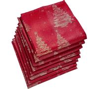 Celebright Christmas Napkins Metallic Snowflake Embossed Design 17in x 17in in Red | Size: 8 Pack Celebright Red 8 Pack