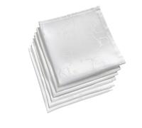 Celebright Christmas Pack of 6 Napkins - Square 17 x 17 inches (43 x 43 cm) - Ideal Xmas Dinner Table Decorative Settings - Deer Embossed Design - White