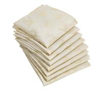 Celebright Christmas Pack of 8 Napkins - Square 17 x 17 inches (43 x 43 cm) - Ideal Xmas Dinner Table Decorative Settings - Embossed Metallic Deer Design - Cream & Metallic Gold