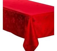 Celebright Christmas Tablecloth Blizzard Snowflake Embossed Design - 52in x 90in in Red Celebright Red