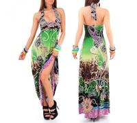 Celebrity, Hollywood Style 8/10 Sale Full Length Long Maxi Dress Halterneck Open Chest Spring Summer Holiday Full Length Evening Cocktail Green Black Brown Multicoloured