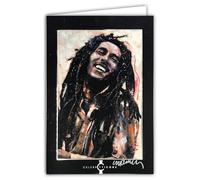Celebrity Icons Official Licensed Sidney Maurer Bob Singer Reggae Jamaican Card - Open White Card 23 x 17 cm with White Envelope 12 x 17.5 cm - For Birthday Leaving Retirement Collector