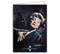 Celebrity Icons Official Licensed Sidney Maurer Edith Piaf French Singer Card - White Open Card 23 x 17 cm with White Envelope 12 x 17.5 cm - For Birthday Leaving Collectors