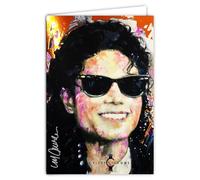 Celebrity Icons Official Licensed Sidney Maurer Michael American Singer Card - White Open Card 23 x 17 cm - With White Envelope 12 x 17.5 cm - For Birthday Leaving Retirement Collector