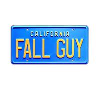 Celebrity Machines FALL GUY | Metal Stamped License Plate