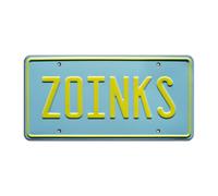 Celebrity Machines Scooby Doo | ZOINKS | Metal Stamped License Plate