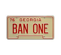 Celebrity Machines Smokey and the Bandit | 1977 Trans Am | SA BAN ONE | Metal Stamped Vanity Prop License Plate