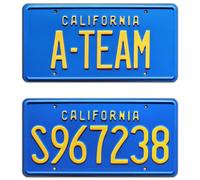 Celebrity Machines The A-Team | A-TEAM + S967238 | Metal Stamped License Plates