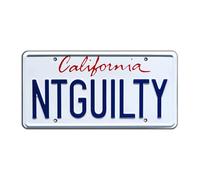 Celebrity Machines The LincoIn Lawyer | NTGUILTY | Metal Stamped License Plate