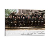 Celebrity Poster The Solvay Conferences And Physical Scientist Group Photo Canvas Art Poster And Wall Art Picture Print Modern Family Bedroom Decor Posters 08x12inch(20x30cm)