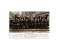 Celebrity Poster The Solvay Conferences And Physical Scientist Group Photo Poster Decorative Painting Canvas Wall Art Living Room Posters Bedroom Painting 12x18inch(30x45cm)