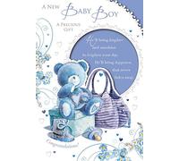 Celebrity Style, ON The Birth of Your Son (Baby BOY) Greetings Card