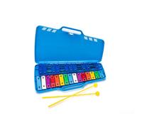 CeleMoon 25 Notes Colorful Glockenspiel, Metal Keys Xylophone, Musical Drum Percussion Instrument Educational Music Learning, Blue