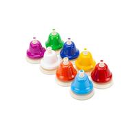 CeleMoon Desk Bells for Kids - 8 Note Colorful Metal Handbells Set with Handle - Educational Teaching and Learning kids Instruments - Gift Musical Toys for Children Toddler Baby