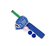 CeleMoon Foam Kids Baseball Bat Toy Set 3-in-1 Soft Bat, Baseballs & 9.5 Inch Youth Baseball Glove Bundle for Toddlers Children Youth 3-5 Years Indoor Outdoor Sport T Ball Game Playing (Blue)