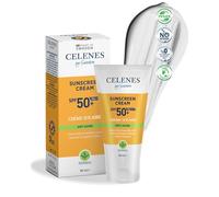 Celenes by Sweden Vegan SPF50+ Sun Cream for Face, Anti-Aging 50mL, Organic & Mineral Sunscreen Filters - Avocado Oil/Vitamin E Sunscreen SPF 50 - Water-Resistant, No Residue, Parabens/Perfume Free