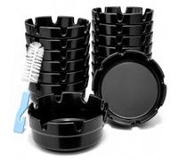 Celepoir 15 Pack Ashtray, Ash Trays Ondoors Drop-Proof, 10cm Diameter | Ash Tray for Bars, Restaurants, and Home Use, Professional Hospitality Ashtrays for Indoor/Outdoor