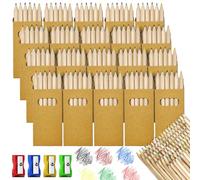 Celepoir 20 Boxes Coloured Pencils Set, 6 Coloured Pencil per Box, 120 Colouring Pencils for Adults & 4 Sharpeners, Mini Colouring Pencil for Adults, Mini Colorpencils for Party Bags, Birthday Gift