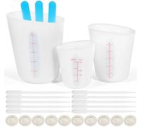 Celepoir 3 Pcs Silicon Measuring Cup, 125/250/500ml Silicone Measuring Cups