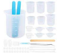 Celepoir 30/100/250ml Silicon Measuring Cups Set, Silicone Measure Cup