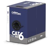 celertec CAT6 Ethernet Cable, 500ft, 23AWG Solid Bare Copper, Unshielded Twisted Pairs(UTP), 550MHz, ETL Listed &CMR Riser Rated, Indoor, Bulk Ethernet Cable -Black