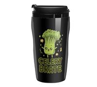 Celery Celebrate Coffee Cup Reusable Travel Mug Double Wall Thermal Insulated with Lid Hot Cold Drinks