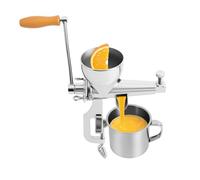Celery Juicer - Citrus Juicer 29 x 21 cm with Crank Handle, Manual Slow Squeezing Machine in Stainless Steel | Wheatgrass Extractor | Tank Spinach P