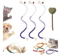 Celery Pets Cat Chew Rope, Catnip-Infused Organic Cotton Chew Rope Toys for Cats, Interactive Cat Nip Kitty Toy for Teeth Cleaning, Cotton Chew Rope Toys, 28 Inches String (Purple)