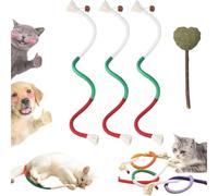 Celery Pets Cat Chew Rope, Catnip-Infused Organic Cotton Chew Rope Toys for Cats, Interactive Cat Nip Kitty Toy for Teeth Cleaning, Cotton Chew Rope Toys, 28 Inches String (Red)
