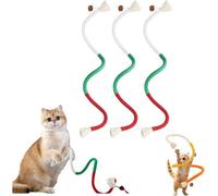 Celery Pets Cat Chew Rope,Catnip-Infused Organic Cotton Chew Rope Toys for Cats,Safe Catnip Ropes Chews Toys for Teeth Cleaning,Self-Entertainment Artifact 28 Inches String (3Pcs-Red Green)