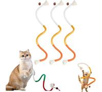 Celery Pets Cat Chew Rope,Catnip-Infused Organic Cotton Chew Rope Toys for Cats,Safe Catnip Ropes Chews Toys for Teeth Cleaning,Self-Entertainment Artifact 28 Inches String (3Pcs-Orange)