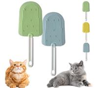 Celery Pets Cat Tongue Comb, Cat Tongue Comb, 2 In 1 Portable Cat Grooming Brush, Tongue Cat Brush, Soft Silicone Cat Comb For Pet Shedding (Blue+Green)