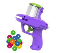 Celery Pets Cat Toy, Pet Fetch Toy, UFO Cat Launcher Set, Flying Disc Launcher Toy with Colorful Flying Propellers Set (Purple)