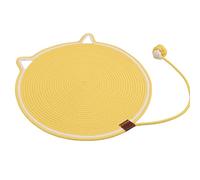 Celery Pets Dual Scratching Pad For Cats, Celery Pets Cat Scratcher Mat, Woven Cotton Pad Cat Scratching Mat Scratch-Resistant and Wear-Resistant (Yellow,19.7in)